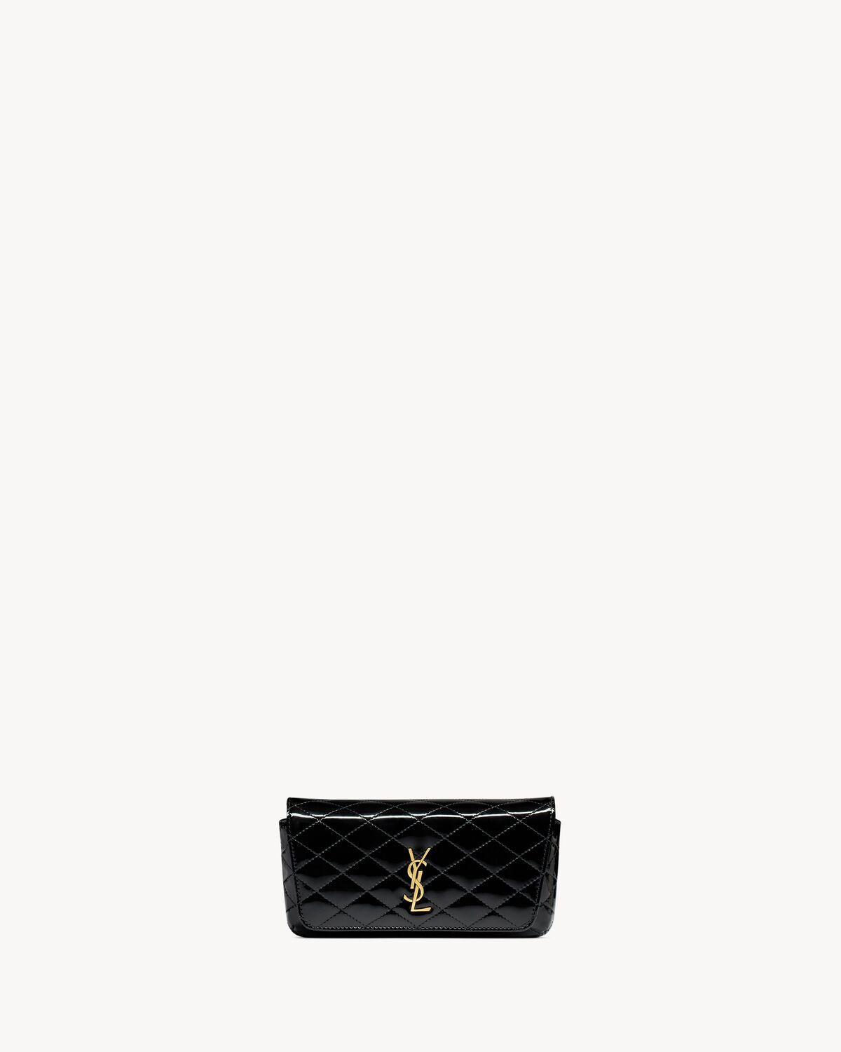 YSL Gaby Chain Phone Holder in Patent Leather - Image 6